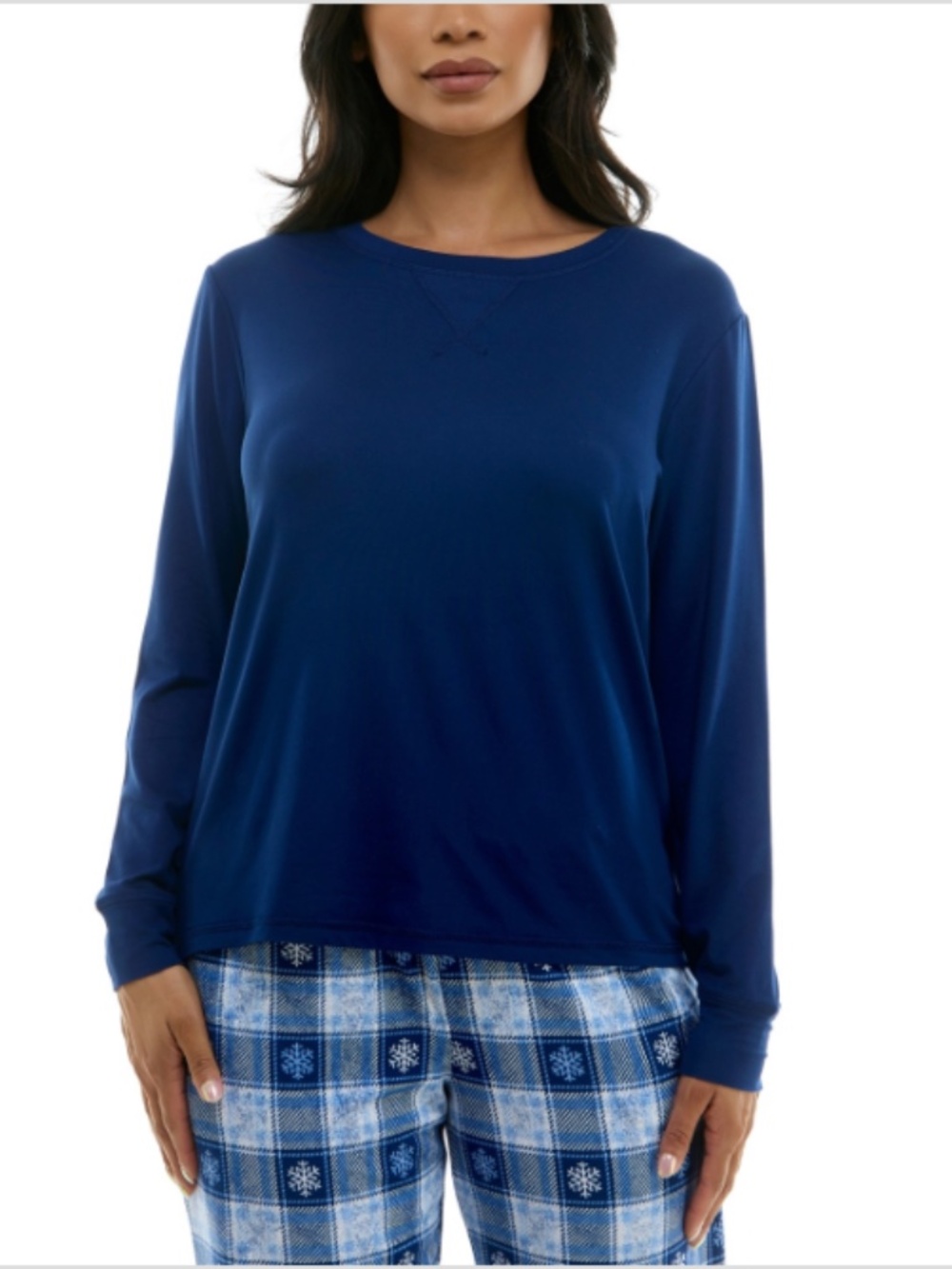 Roudelain Women's Cozy Luxe Long-Sleeve Crewneck Pajama Top